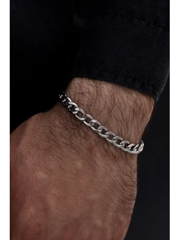 Gurmet Erkek Çelik Bileklik 7 Mm Kalın Model