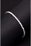 OSMANLI GÜMÜŞ Parlak Kare Kral 4.5 mm Erkek Gümüş Bileklik