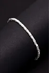 OSMANLI GÜMÜŞ Parlak Kare Kral 4.5 mm Erkek Gümüş Bileklik