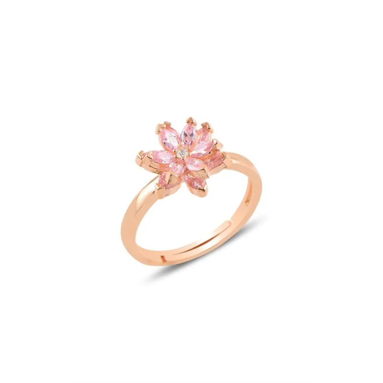 Pembe Zirkon Taşlı Çiçek Motifli Model 2 Rose Gümüş Kadın Yüzük GYZCCKMDLM2-ROS Pembe Zirkon Taşlı Çiçek Motifli Model 2 Rose Gümüş Kadın Yüzük GYZCCKMDLM2-ROS