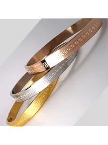 OttoMan Otantik Tasarım Kelepçe Erkek Çelik Bileklik Grek Motifli-Rose (bronz)