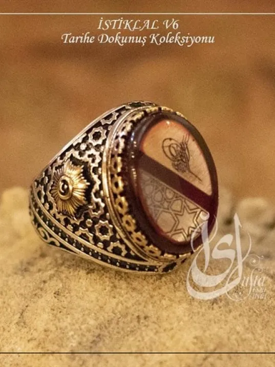 İslam Usta Tasarımı İstiklal Model 6 Gümüş Erkek Yüzük