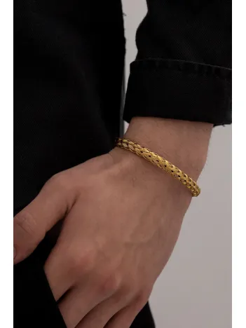 Modern Örgü Tasarım Erkek Çelik Bileklik