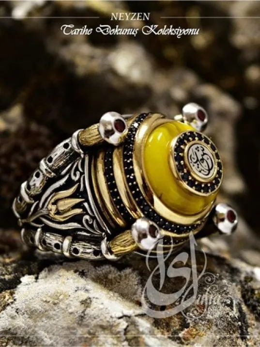 İslam Usta Tasarımı Neyzen Gümüş Erkek Yüzük