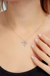 Kadın Gümüş Kolye - Swarovski Taşlı Zirconia Peri Kızı Motifli Kadın Kolye