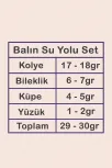 Balın Bayan Zirkon Taşlı Gümüş Su Yolu Set - Kolye, Bileklik, Küpe, Yüzük