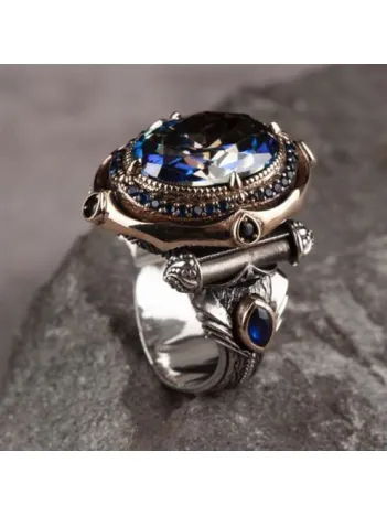 İslam Usta Tasarımı Afra Gümüş Erkek Yüzük