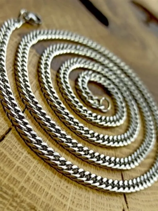 Çelik Gurmet Erkek Kolye Zincir Sık Örüm İnce Kalınlıkta CKLGMSGRMT1