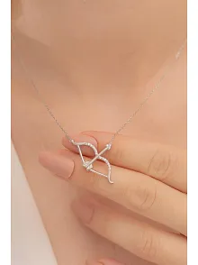 Ok Yay Bayan Gümüş Kolye Zincir