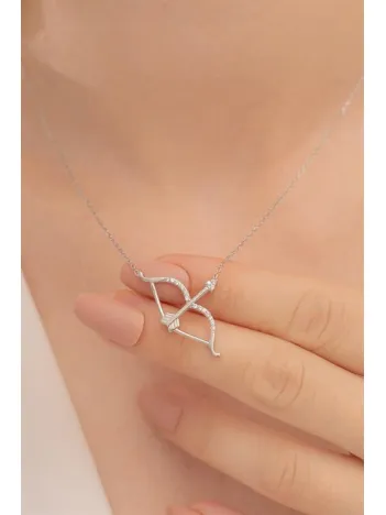 Ok Yay Bayan Gümüş Kolye Zincir