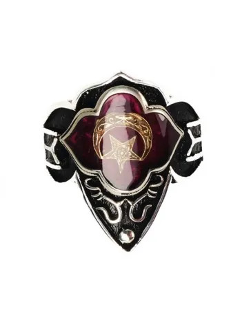 Gümüş Erkek Zihgir Başparmak Ay Yıldız Yüzük