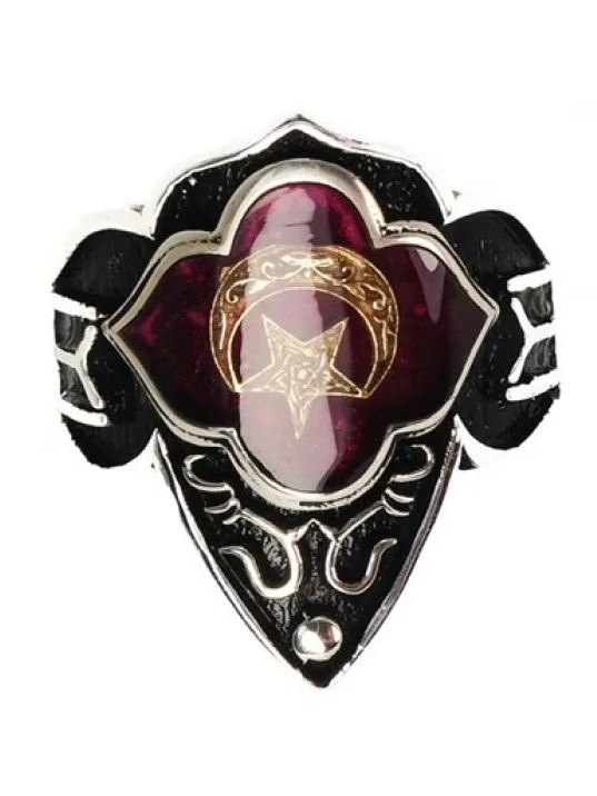 Gümüş Erkek Zihgir Başparmak Ay Yıldız Yüzük