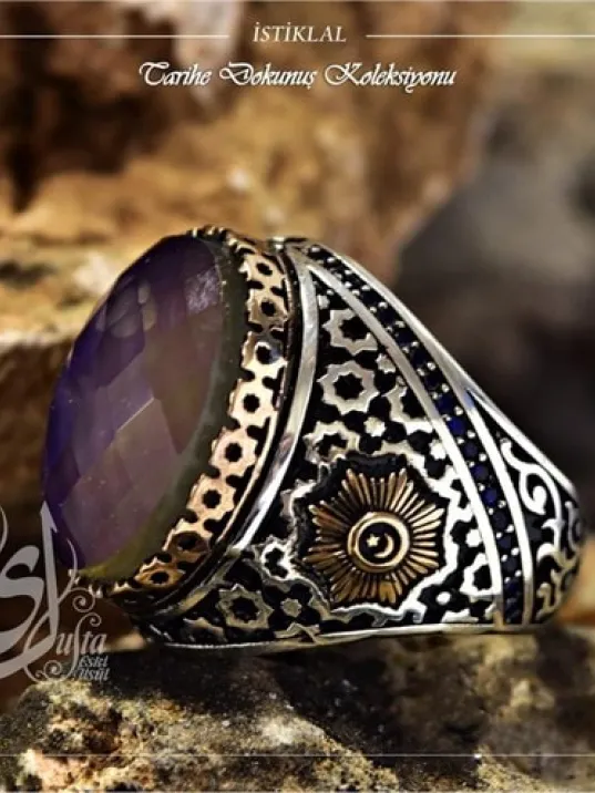 İslam Usta Tasarımı İstiklal Gümüş Erkek Yüzük