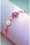 Rose Rengi Nergis Çiçeği Zirkon Taşlı Gümüş Bileklik Rose Rengi Nergis Çiçeği Zirkon Taşlı Gümüş Bileklik