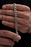 Gurmet Erkek Çelik Bileklik 7 Mm Kalın Model