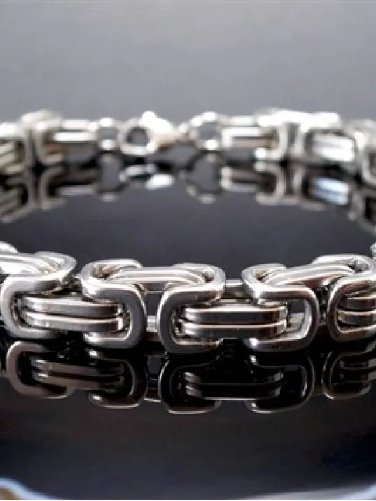 Erkek Çelik Kral Bileklik Künye