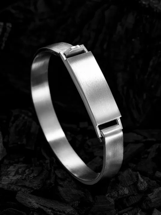 Erkek Çelik Bileklik - Elemantel Çember Model Erkek Bileklik Kelepçe