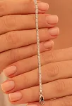 Kadın Gümüş Bileklik - Duru Zirkon Taşlı Model Kadın Bileklik