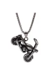 OttoMan Chopper Motorcu Motosiklet Çelik Erkek Kolye Zincir