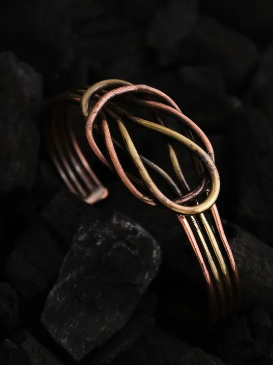 Kadın Bakır Bileklik - Hatice Model Kadın Bakır Kelepçe Bileklik Bilezik