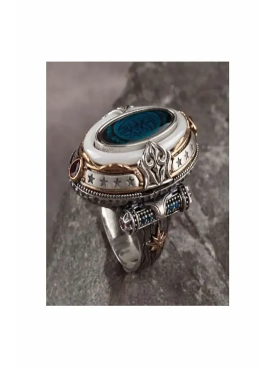 Erkek Gümüş Yüzük - Islam Usta Tasarımı La Tahzen Gümüş Erkek Yüzük Erkek Gümüş Yüzük - Islam Usta Tasarımı La Tahzen Gümüş Erkek Yüzük