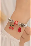 Kadın Çelik Bileklik - Charm Model Bileklik - Kiraz Model Kadın Bileklik Kadın Çelik Bileklik - Charm Model Bileklik - Kiraz Model Kadın Bileklik