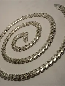 Gurmet Erkek Gümüş Kolye Zincir 5,5mm Orta Kalınlıkta