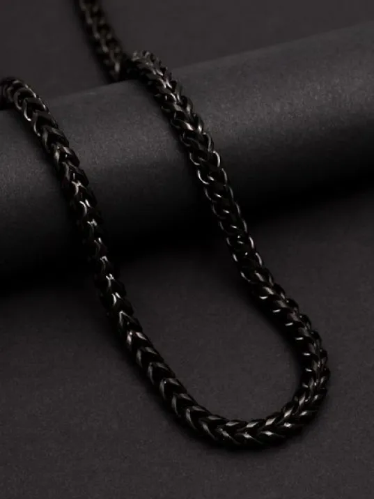 Erkek Çelik Kolye Kare Model Paslanmaz Çelik Kolye