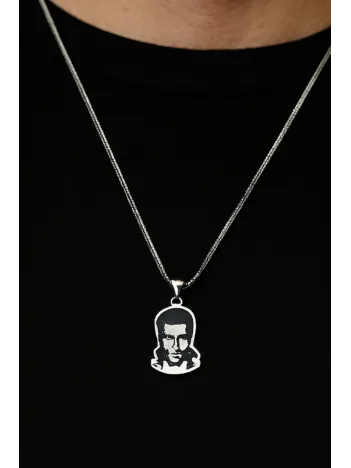 Deniz Gezmiş Erkek Gümüş Kolye Tilki Kuyruğu Zincir