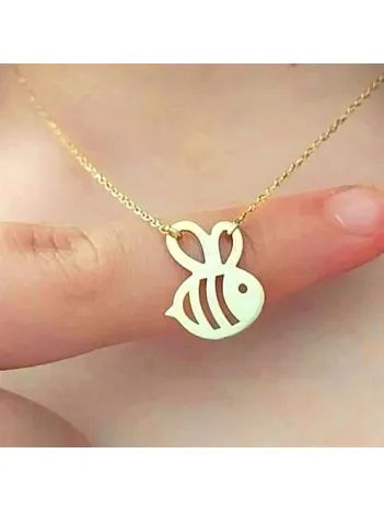 18 Ayar Gerçek Altın Kaplama Kararmayan Kadın Arı Maya Model (14 Şubat Sevgililer Günü Hediyesi)