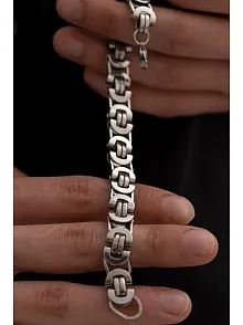 Erkek Bileklik Paslanmaz Çelik Desenli