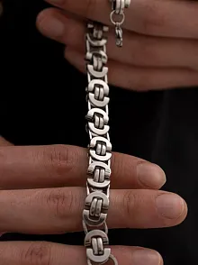Erkek Bileklik Paslanmaz Çelik Desenli