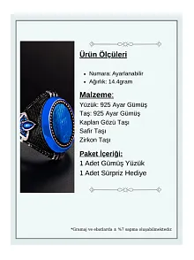 Erkek Kehribar Detaylı Mavi Kaplan Gözü Ve Yanı Damla Model Safir Taşlı 925 Ayar Gümüş Yüzük Erkek Kehribar Detaylı Mavi Kaplan Gözü Ve Yanı Damla Model Safir Taşlı 925 Ayar Gümüş Yüzük