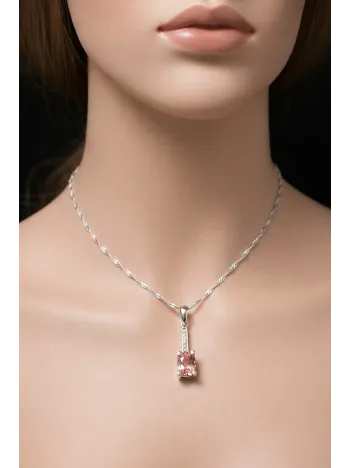 Kadın Gümüş Kolye - Zultanit Taşlı Tektaş Model Kolye