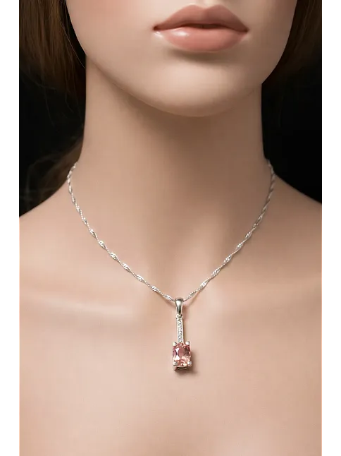 Kadın Gümüş Kolye - Zultanit Taşlı Tektaş Model Kolye