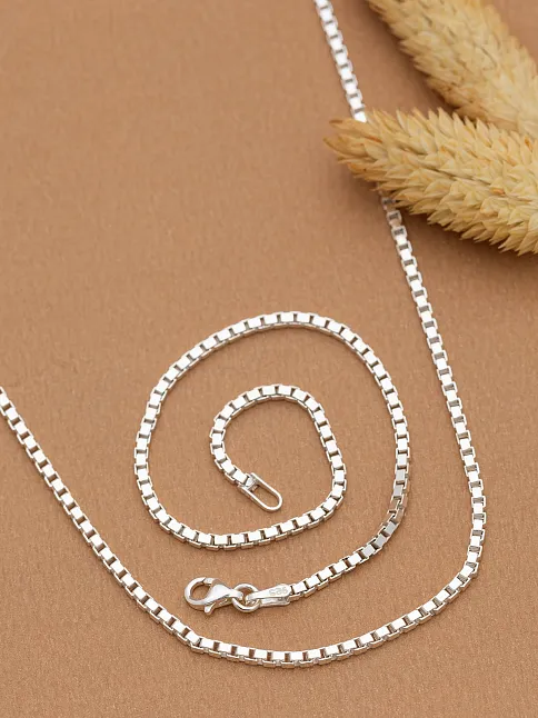 Kadın Gümüş Kolye Bileklik Set - 925 Ayar Küp Zincir Gümüş Set 2mm