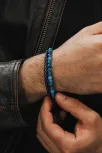 Erkek Doğal Taş Bileklik - Damarlı Mavi Akik Taşı Boncuk ve Örme Deri Erkek Bileklik Erkek Doğal Taş Bileklik - Damarlı Mavi Akik Taşı Boncuk ve Örme Deri Erkek Bileklik