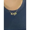 Kadın Gümüş Kolye - Harf Yazılabilen Sonsuzluk Model Aşk Yazılı Gümüş Kolye