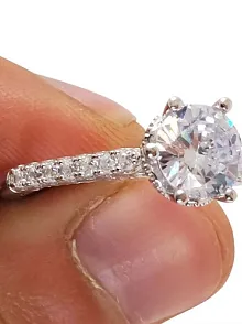 7mm Tektaşlı Zirkon Taşlı Sarmaşık Model Bayan Gümüş Yüzük