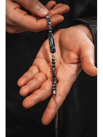 Erkek Kadın Doğal Taş Bileklik - Snowy Obsidian Taşı Bileklik Erkek Kadın Doğal Taş Bileklik - Snowy Obsidian Taşı Bileklik