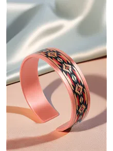 Kadın Bakır Bileklik - Daria Model Özel Baskı Metal Kutu Ve Kuvars Taşı