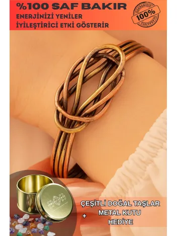 Kadın Bakır Bileklik - Hatice Model Kadın Bakır Kelepçe Bileklik Bilezik