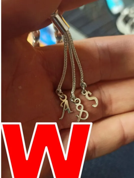 Tespih Püskülü İçin Gümüş Harf ve Şekil