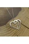 Çift Kalp Gümüş Kolye GKLGMS3ISMK Çift Kalp Gümüş Kolye GKLGMS3ISMK