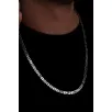 Erkek Gümüş Kolye - 5.5mm Dikdörtgen Kesim Yassı Kral Gümüş Kolye Erkek Gümüş Kolye - 5.5mm Dikdörtgen Kesim Yassı Kral Gümüş Kolye