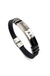 Kişiye Özel İsimli Çelik Kauçuk Erkek Bileklik