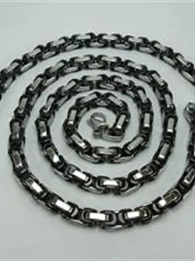 Erkek Çelik Çiftrenk Zincir Kolye + Bileklik Set