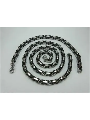 Erkek Çelik Çiftrenk Zincir Kolye + Bileklik Set