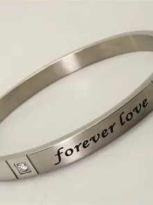 Forever Love Paslanmaz Çelik Bayan Kelepçe Bileklik