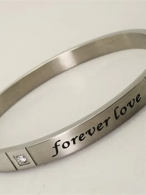 Forever Love Paslanmaz Çelik Bayan Kelepçe Bileklik